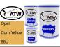 Preview: Opel, Corn Yellow, 88U: 500ml Lackdose + 500ml Klarlack + 250ml Härter - Set, von ATW Autoteile West.